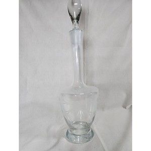 Vintage Toscany Hand Blown Liquor Decanter Made In Romania